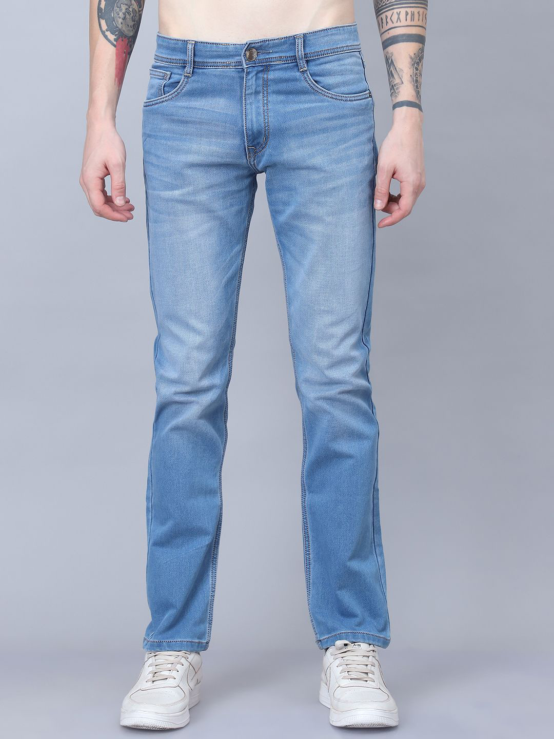 BUNCH OF BAD Men Regular Fit Stretchable Jeans