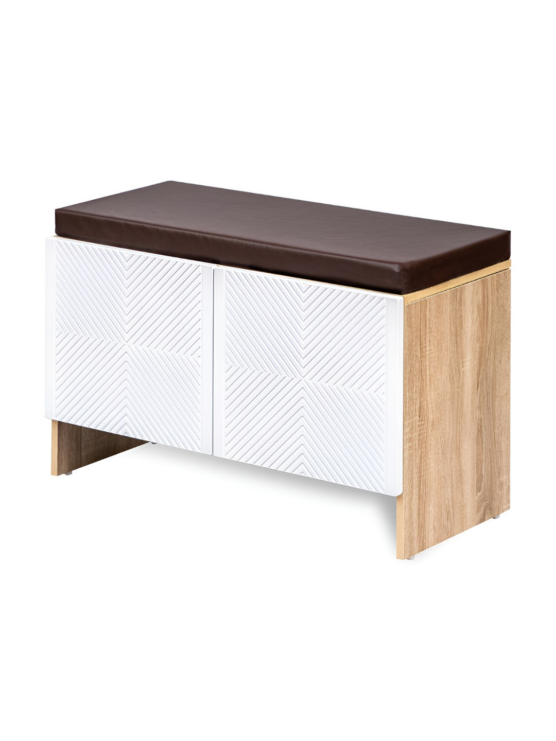 ROCCO Trudo Modular Brown Wooden 2-Layer Cabinet Shoe Rack