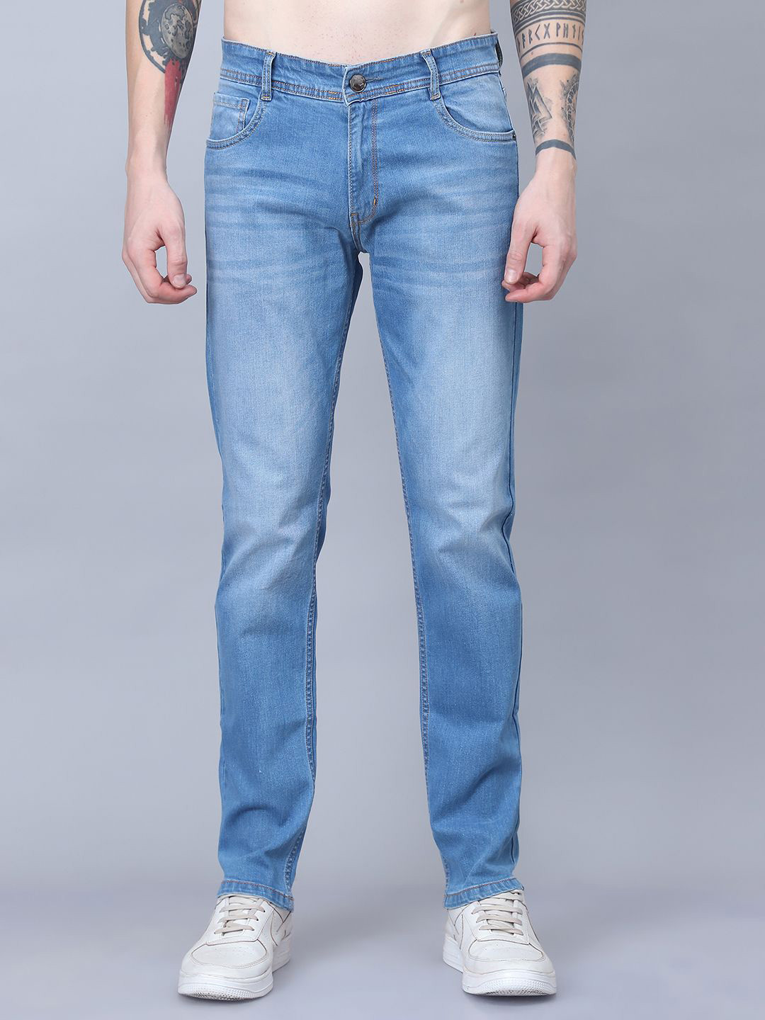 BUNCH OF BAD Men Heavy Fade Stretchable Jeans