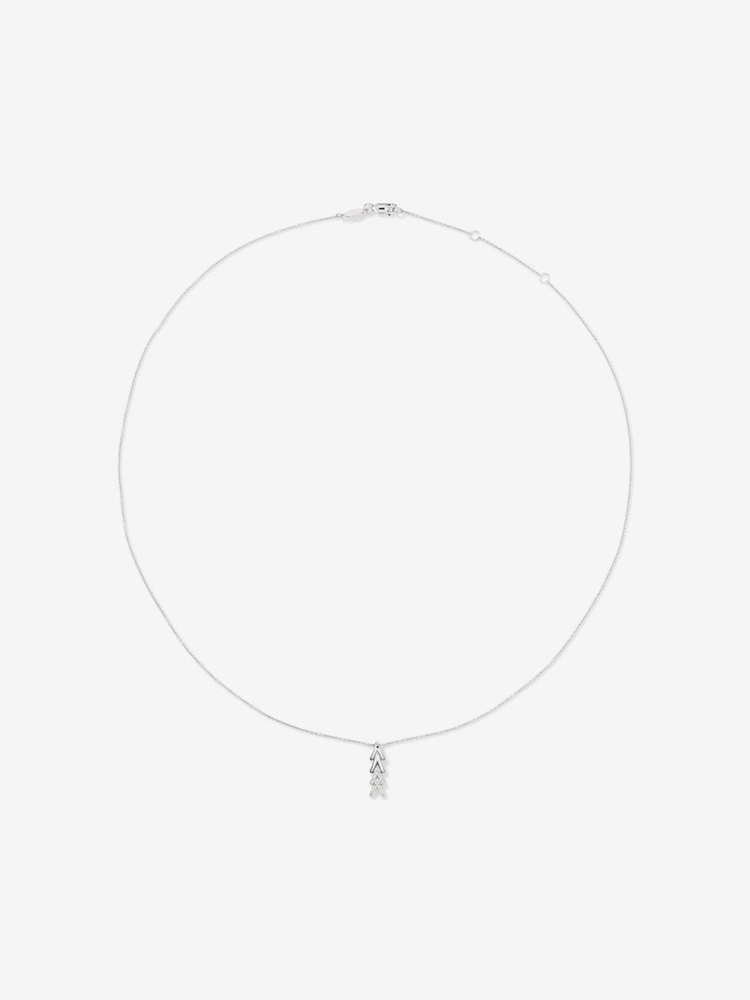 Elliston Jewelry Silver-Plated Cubic Zirconia Studded Contemporary Pendants with Chains