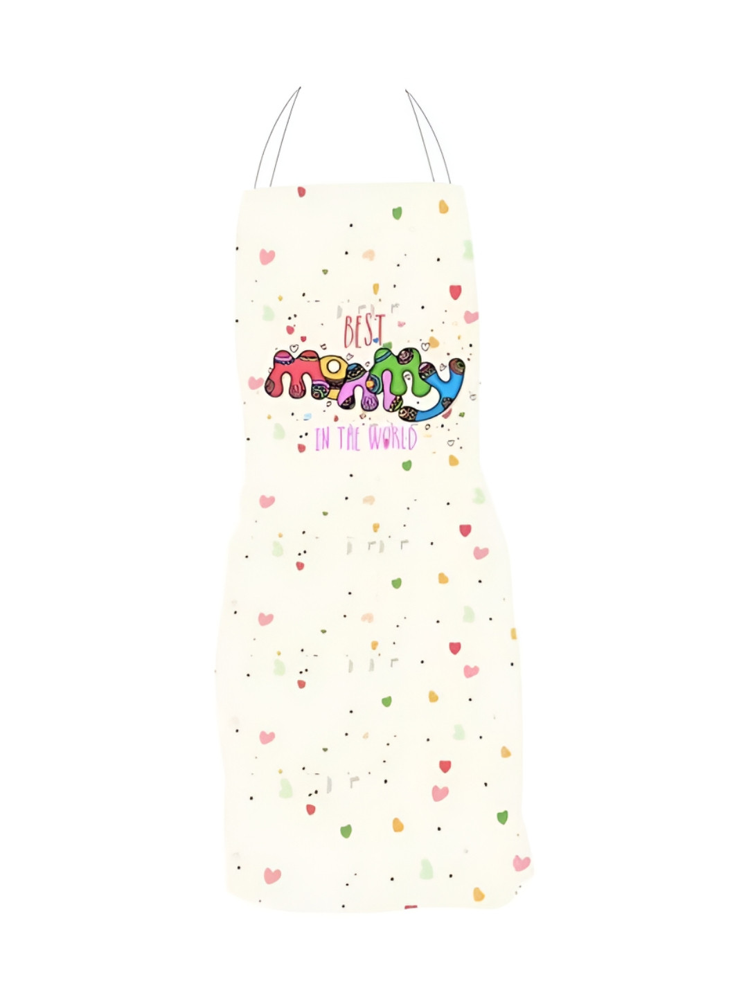 THEYAYACAFE Mother's Day Beige & Green Printed Velvet Waterproof Apron