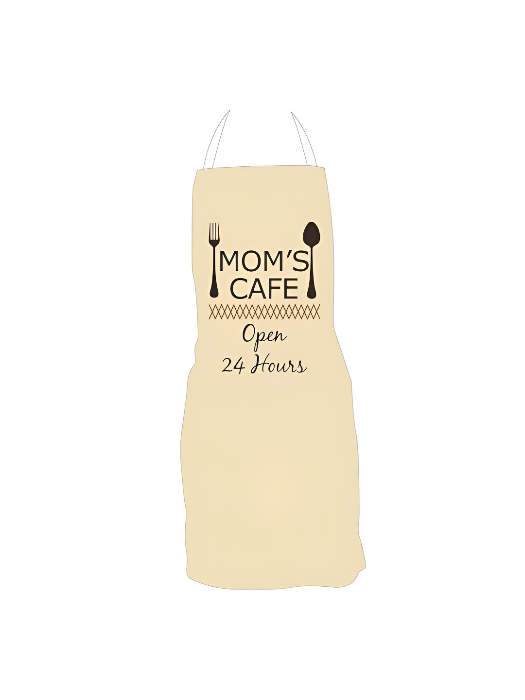 THEYAYACAFE Mother's Day Beige & Brown Printed Velvet Waterproof Apron