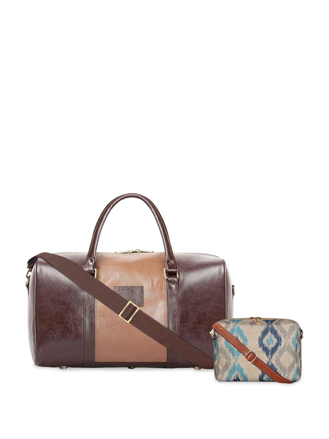 THE CLOWNFISH Set Of 2 Medium Casual Duffel Bag And Crossbody Sling bag