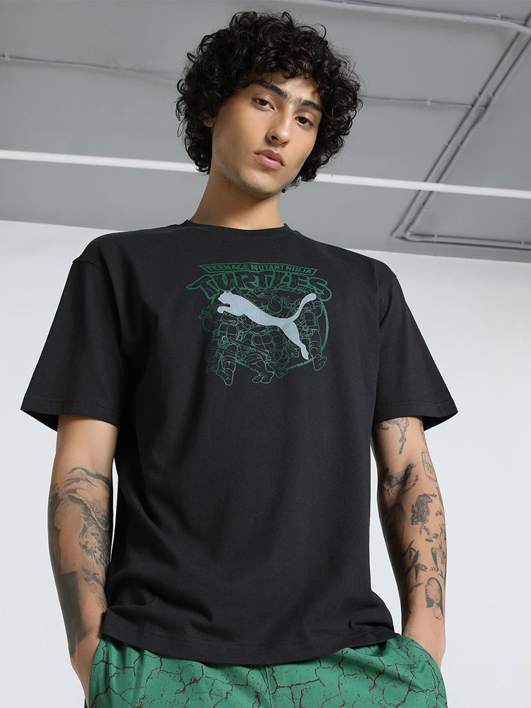 Puma x Teenage Mutant Ninja Turtles Graphic Printed Relaxed Fit T-Shirt