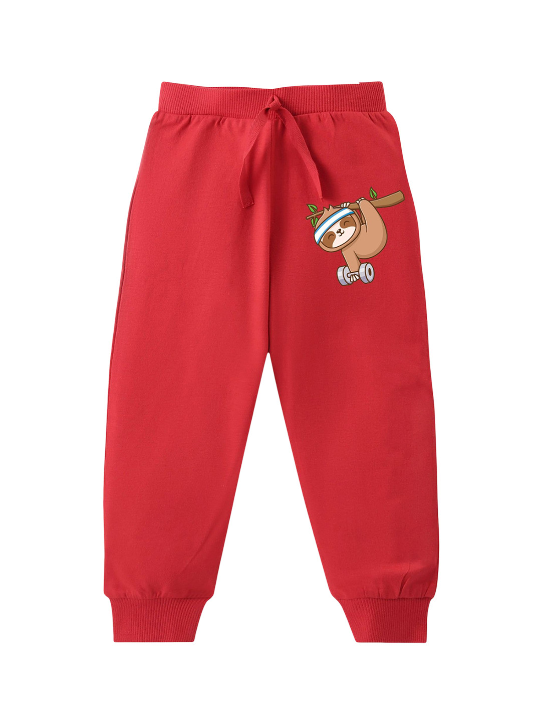 KAVEE Infant Boys Cartoon Characters Printed Cotton Mid-Rise Bio-Washed Joggers