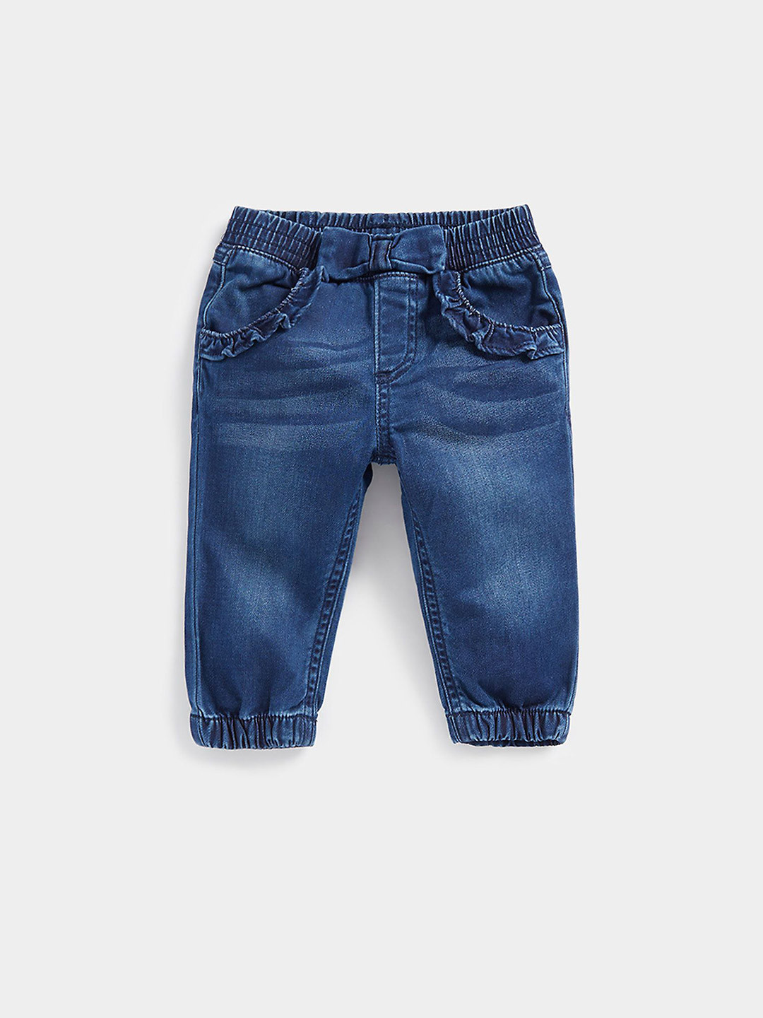 mothercare Girls Regular Fit Mid Rise Light Fade Jeans