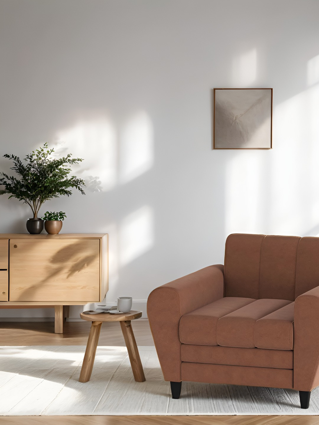 Torque Brown 1 Seater Fabric Inflatable Sofa