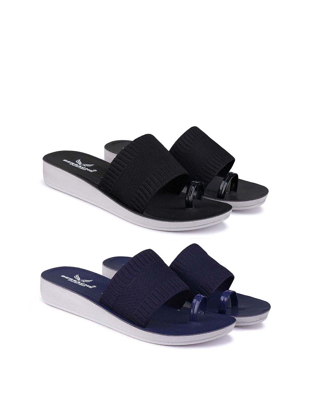 BERSACHE Set Of 2 Open Toe Flats