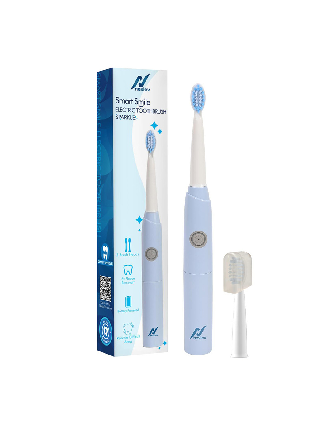 NexLev Sonic Electric Toothbrush & Travel Case - Sky Blue
