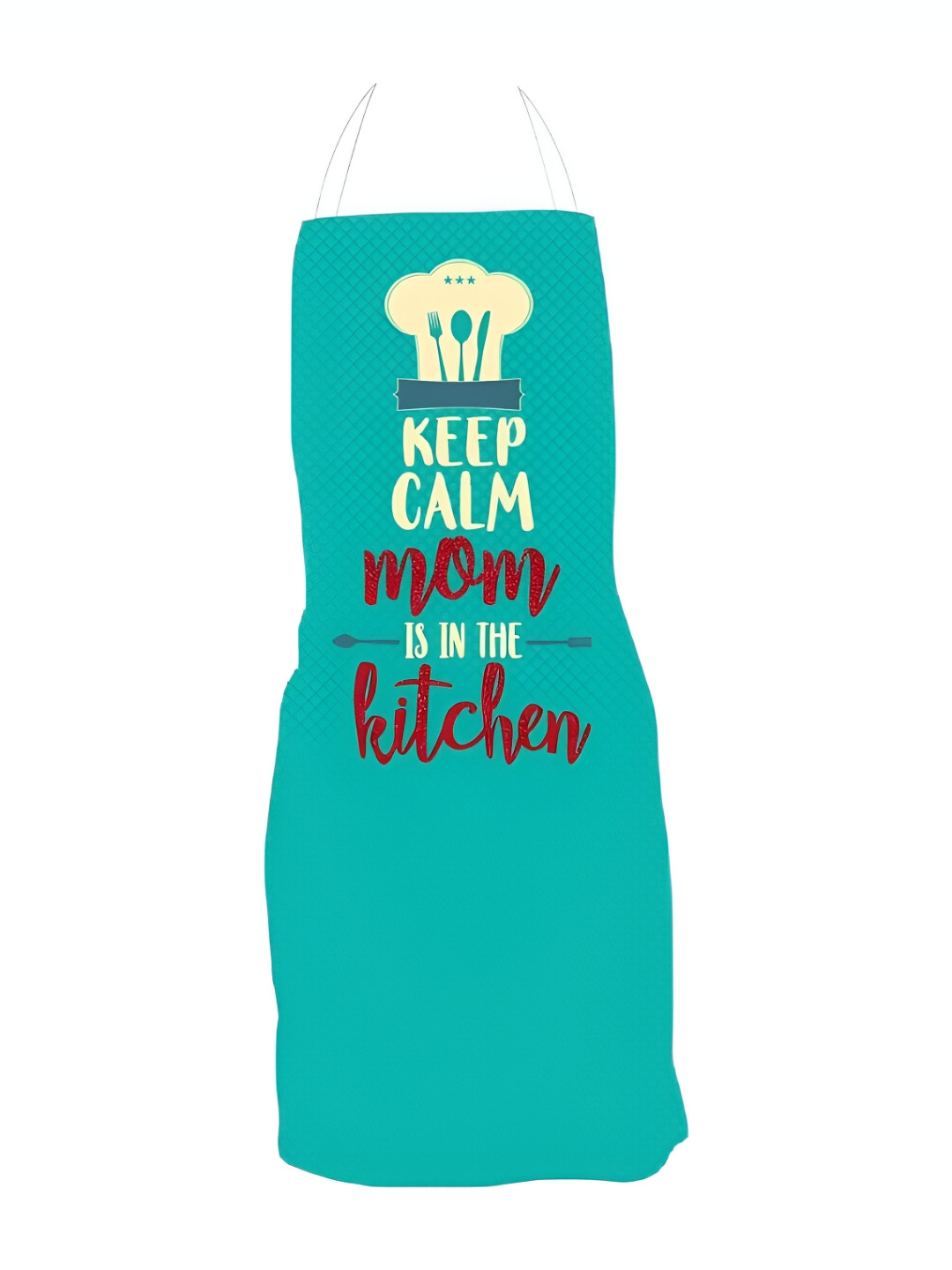 THEYAYACAFE Blue & Red Printed Velvet Waterproof Mother's Day Apron