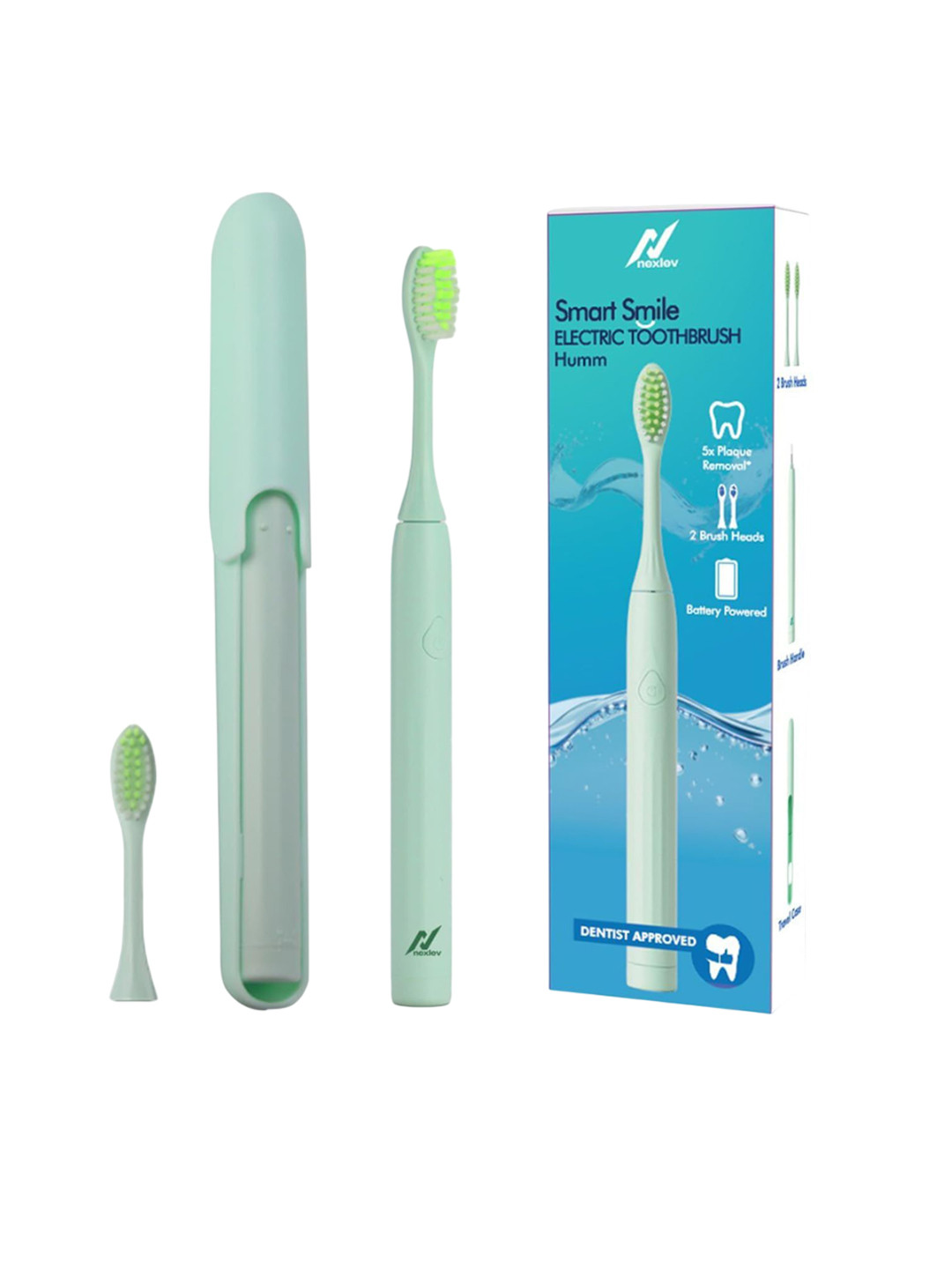 NexLev Sonic Electric Toothbrush & Travel Case - Green