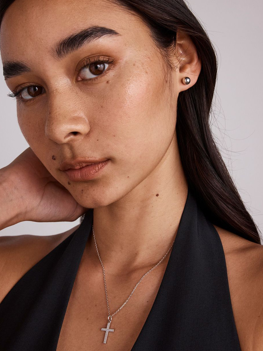 Elliston Jewelry Sterling Silver Silver-Plated Geometric Pendants with Chains