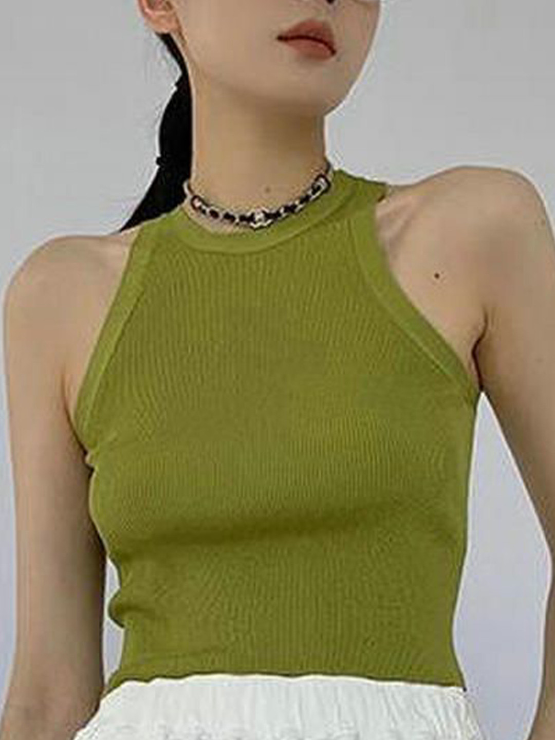 Outzidr Green Flat Knit Tank