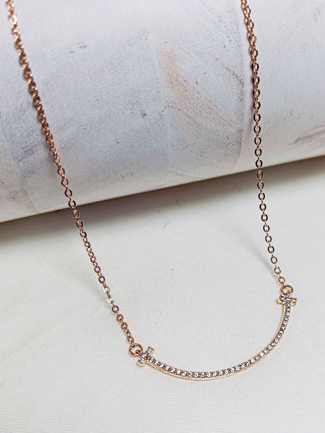 INARI SHINES 925 Silver Gold-Plated Diva's Necklace