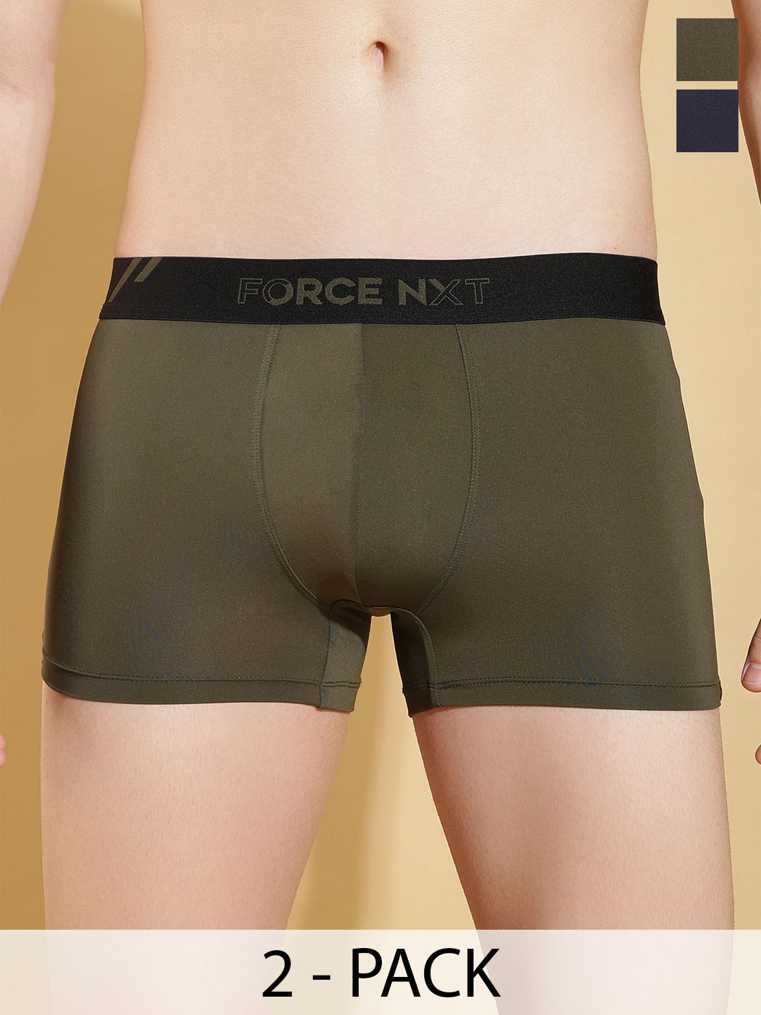 Force NXT Men Pack Of 2 Assorted Short Trunks MNFG-92-COL-45-PO2