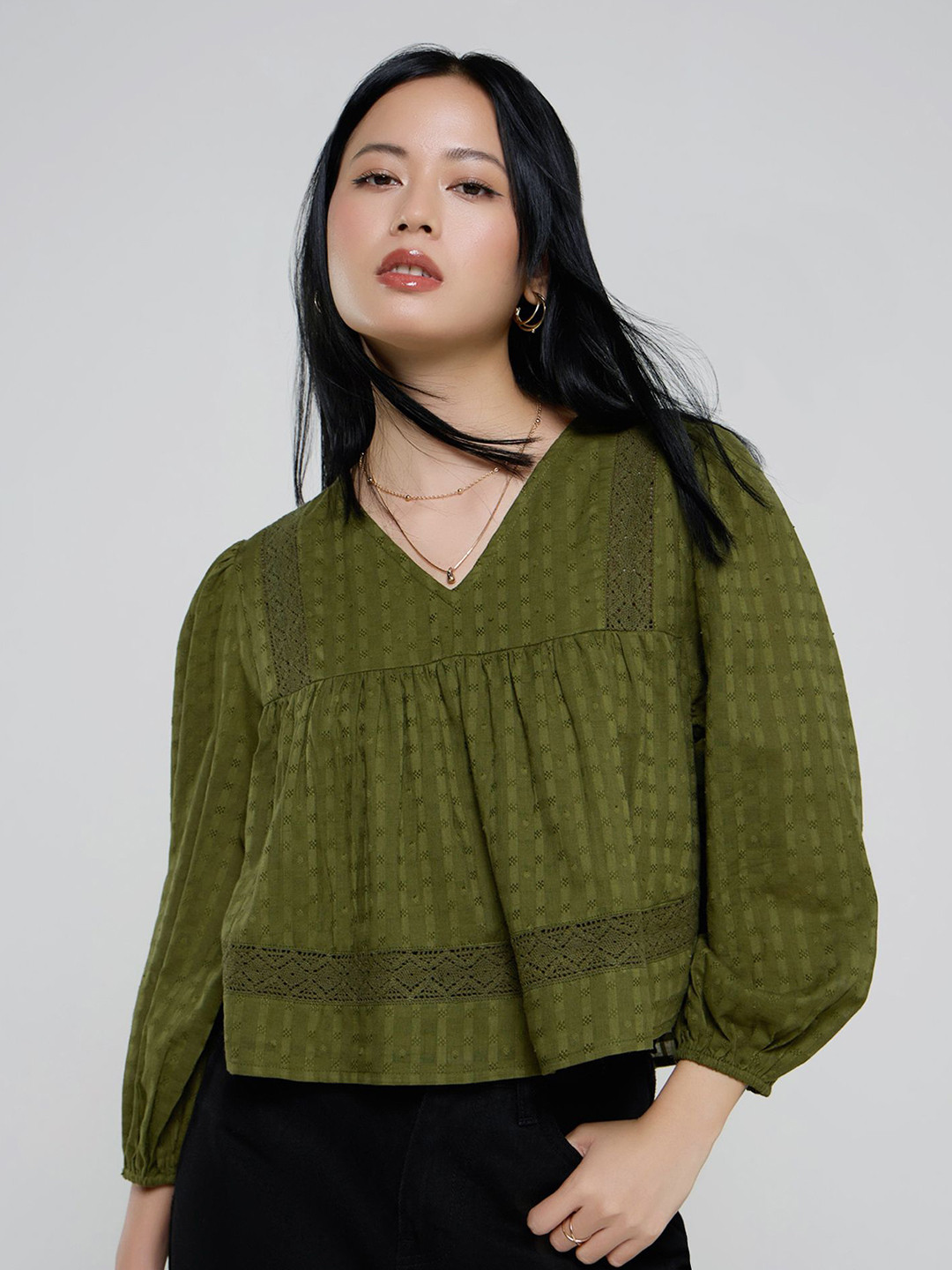 20Dresses Puff Sleeve Cotton Top