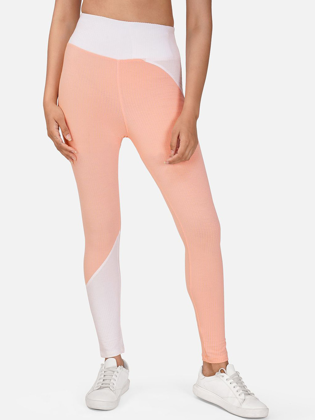 Wearjukebox Women Power Flow Colourblocked High-Rise Tights