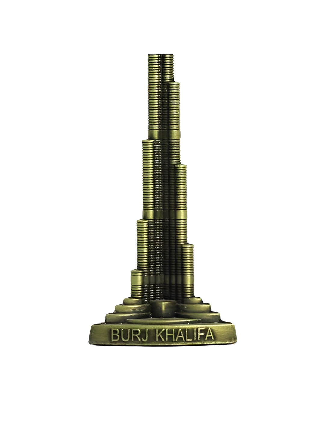 THE QUIRKY HOME Dubai Burj Khalifa Bronze Metal Metallic Living Room Medium Showpiece - 10.2 Inches