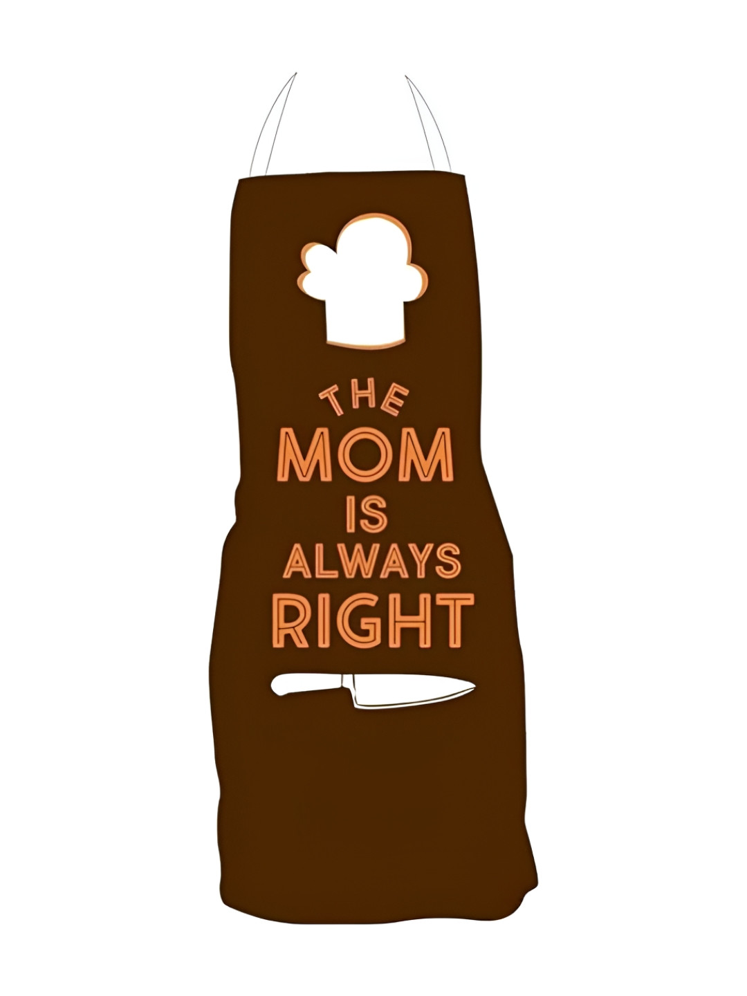 THEYAYACAFE Mother's Day Brown & Orange Printed Velvet Waterproof Apron