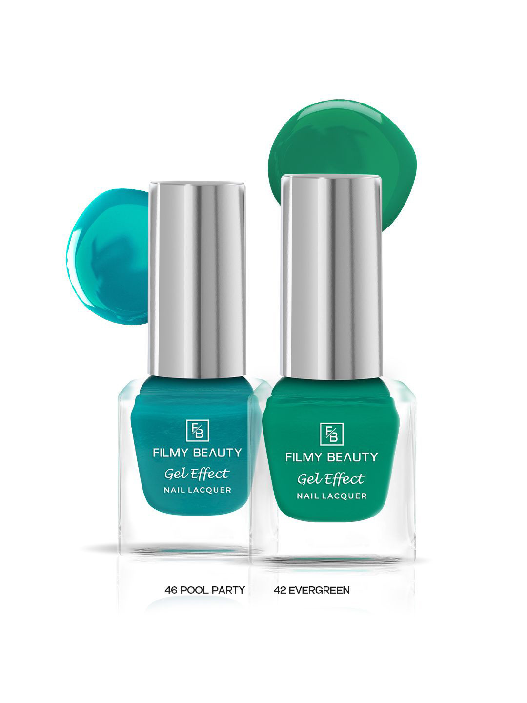FILMY BEAUTY Set Of 2 High Gloss Gel Effect Nail Lacquer - 10 ml Each