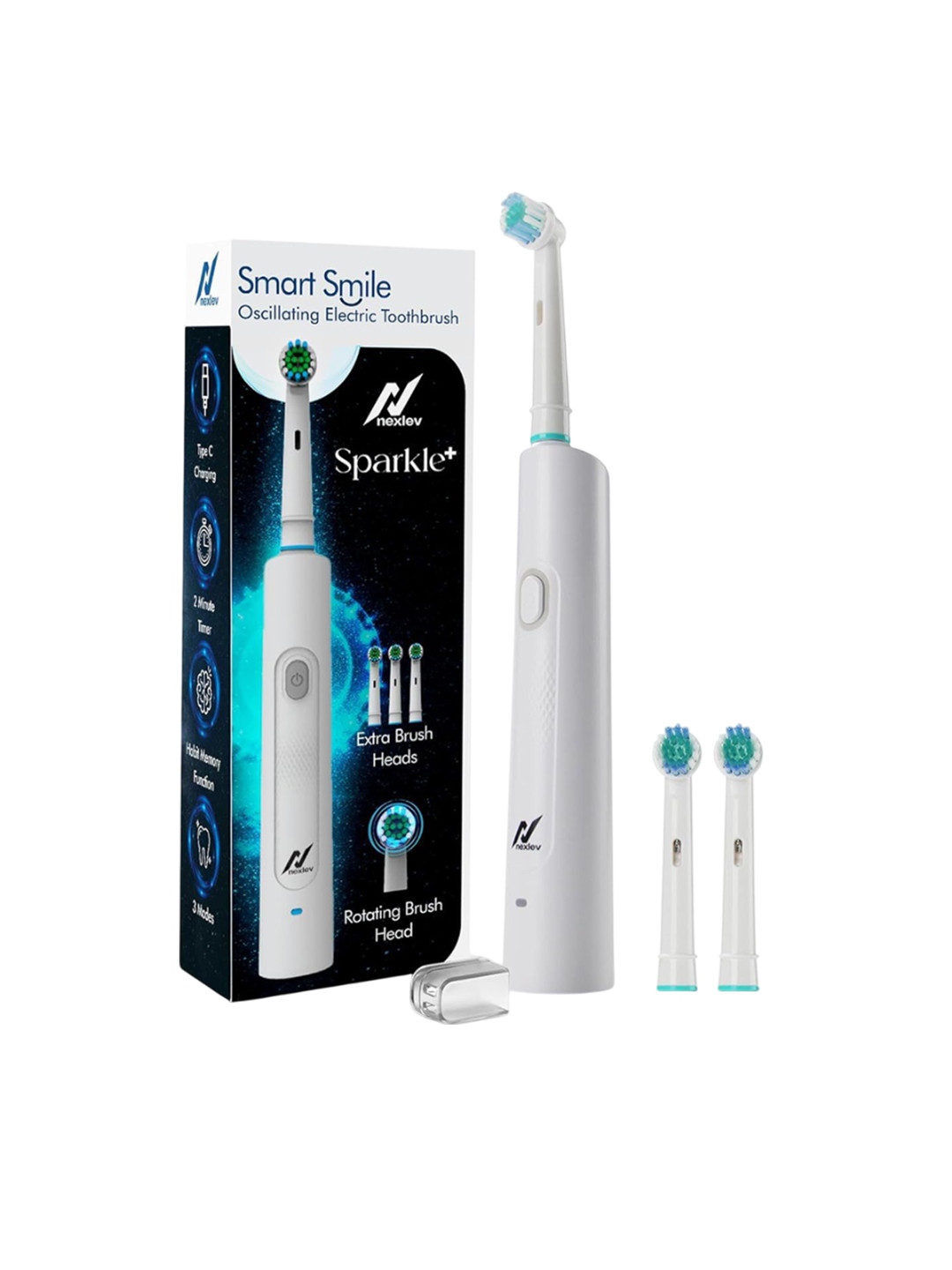 NexLev Oscillating Electric Toothbrush - White