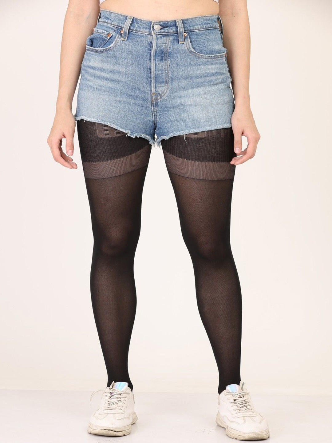 SACHIVA FASHION Patterned Semi-Sheer Pantyhose Stockings