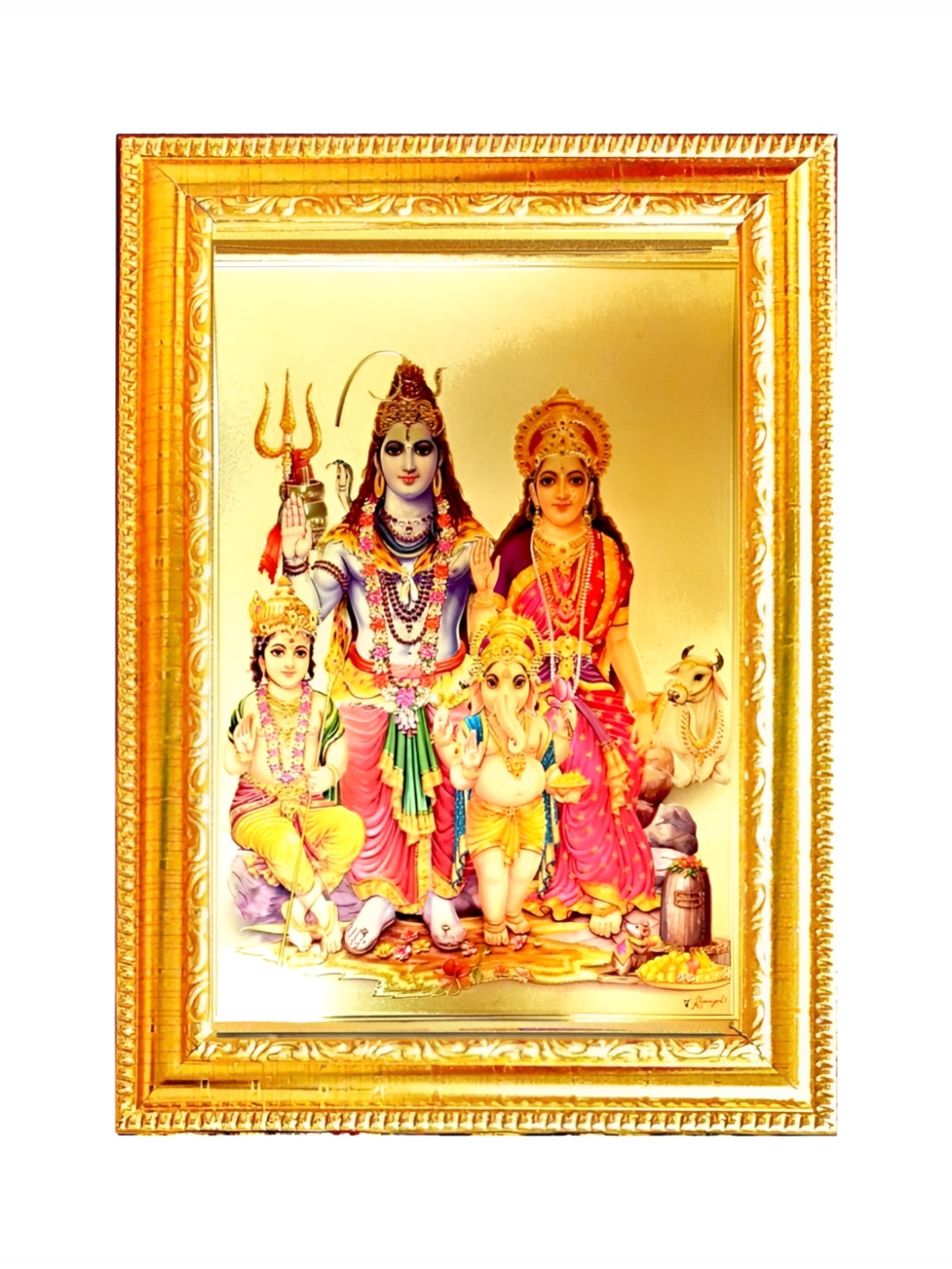 SUNINOW Gold-Toned & Red 1 Pieces Wood Wall Photo Frames