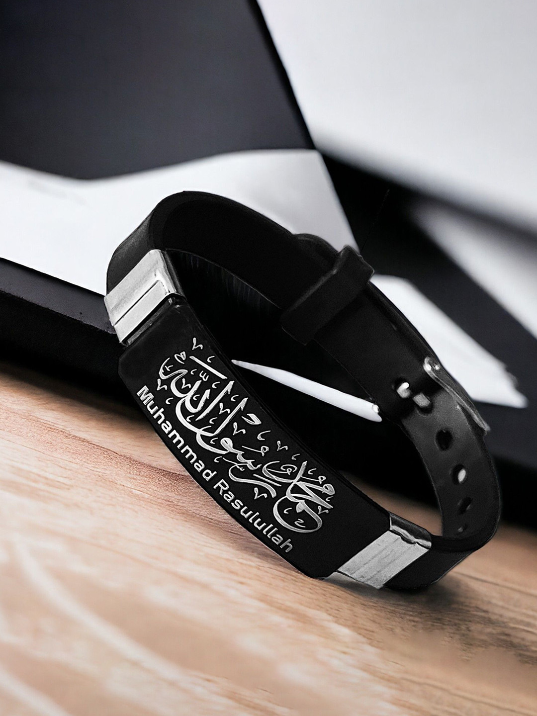 M Men Style Stainless Steel Wraparound Muslim Religious Islamic Arabic Bracelet