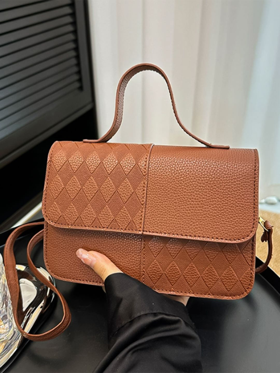 HAUTE SAUCE  Women's Brown Solid Sling Bag