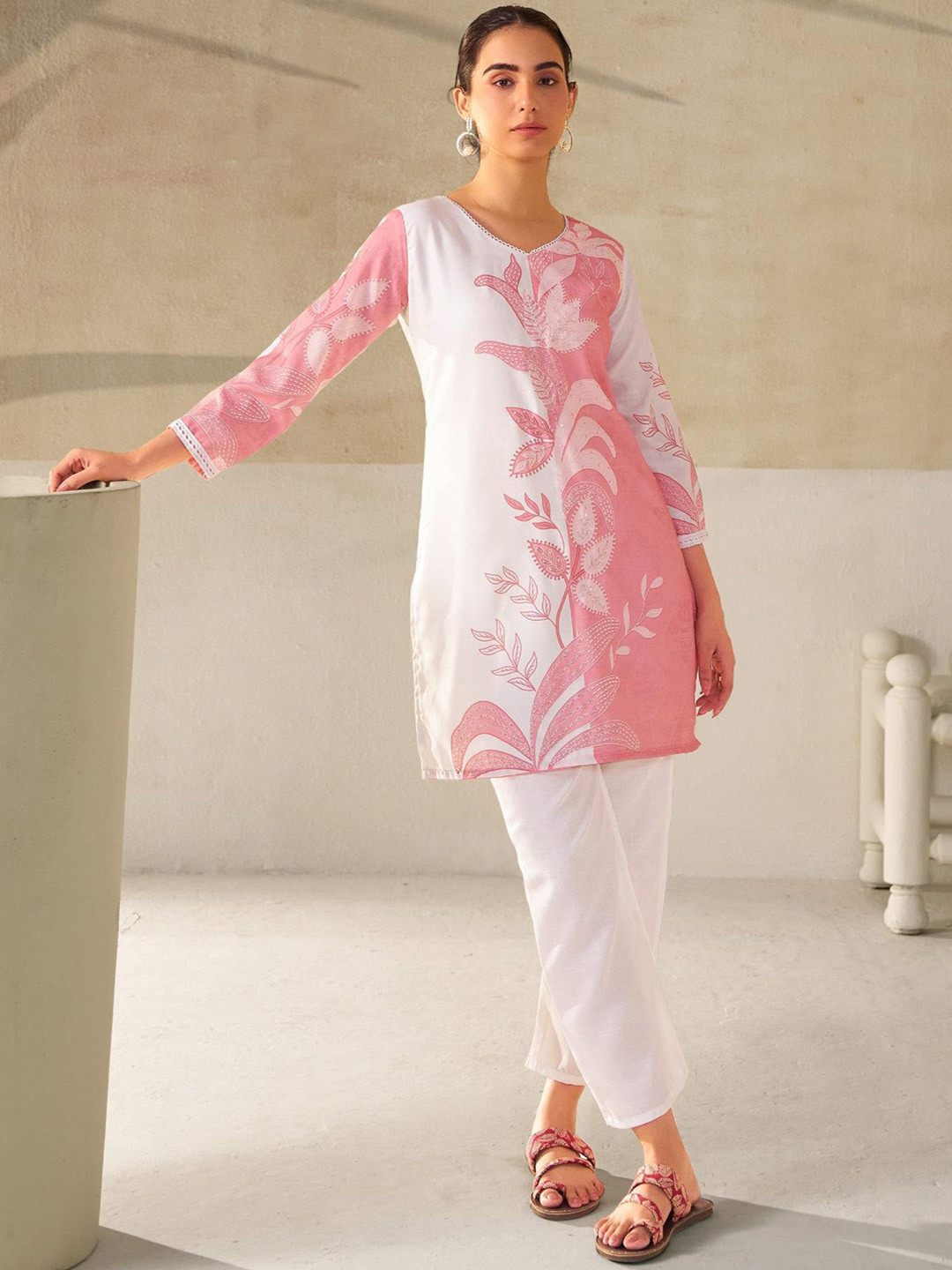 AUTUMN LANE Nadira Flamingo Pure Cotton Co-Ords