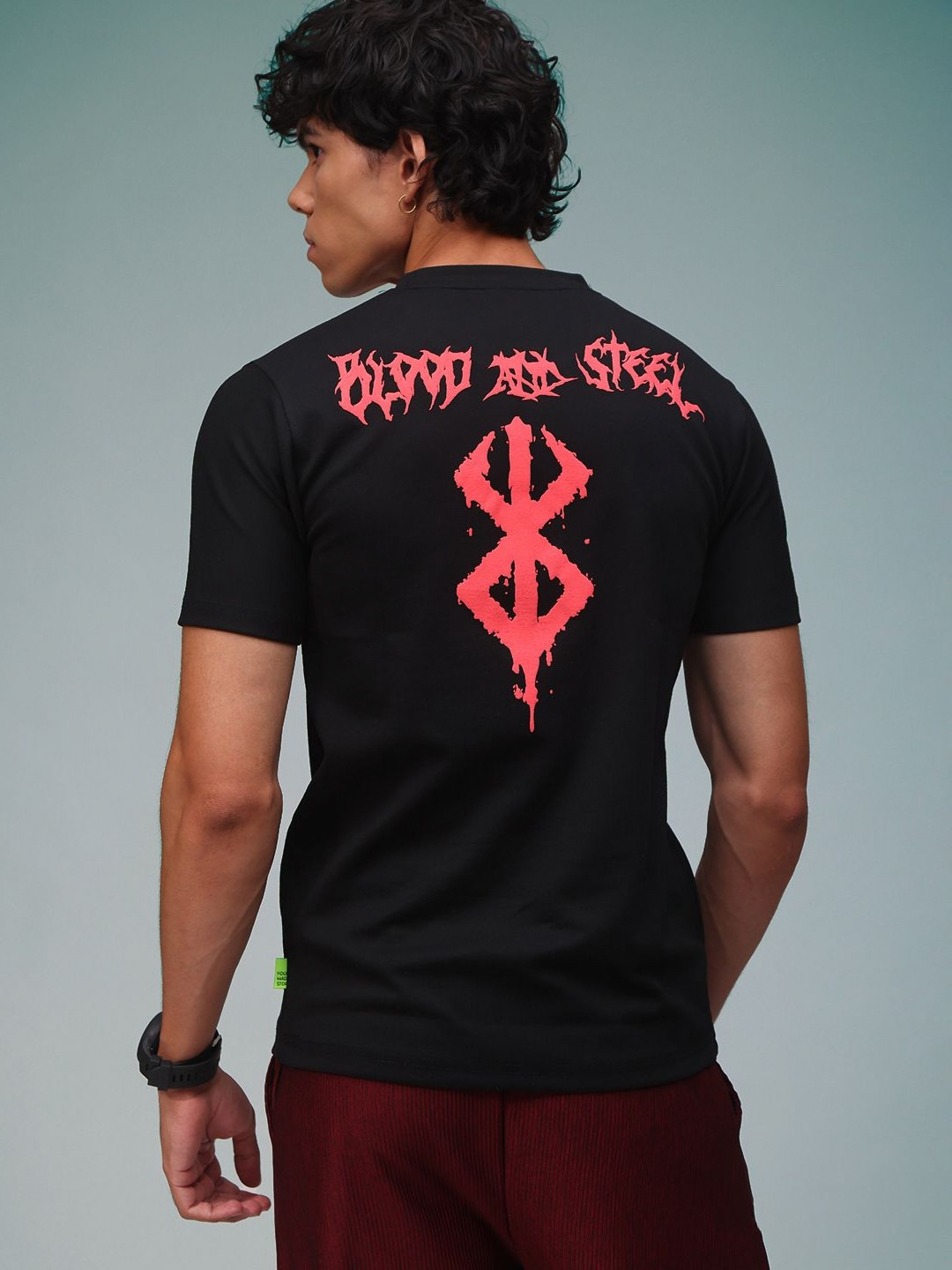 MADSTO Men Sports Printed Applique T-shirt