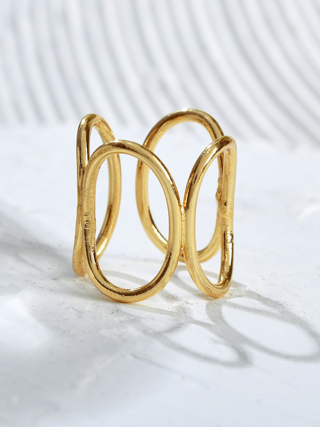 Voylla Gold-Plated Infinity Chic Finger Ring