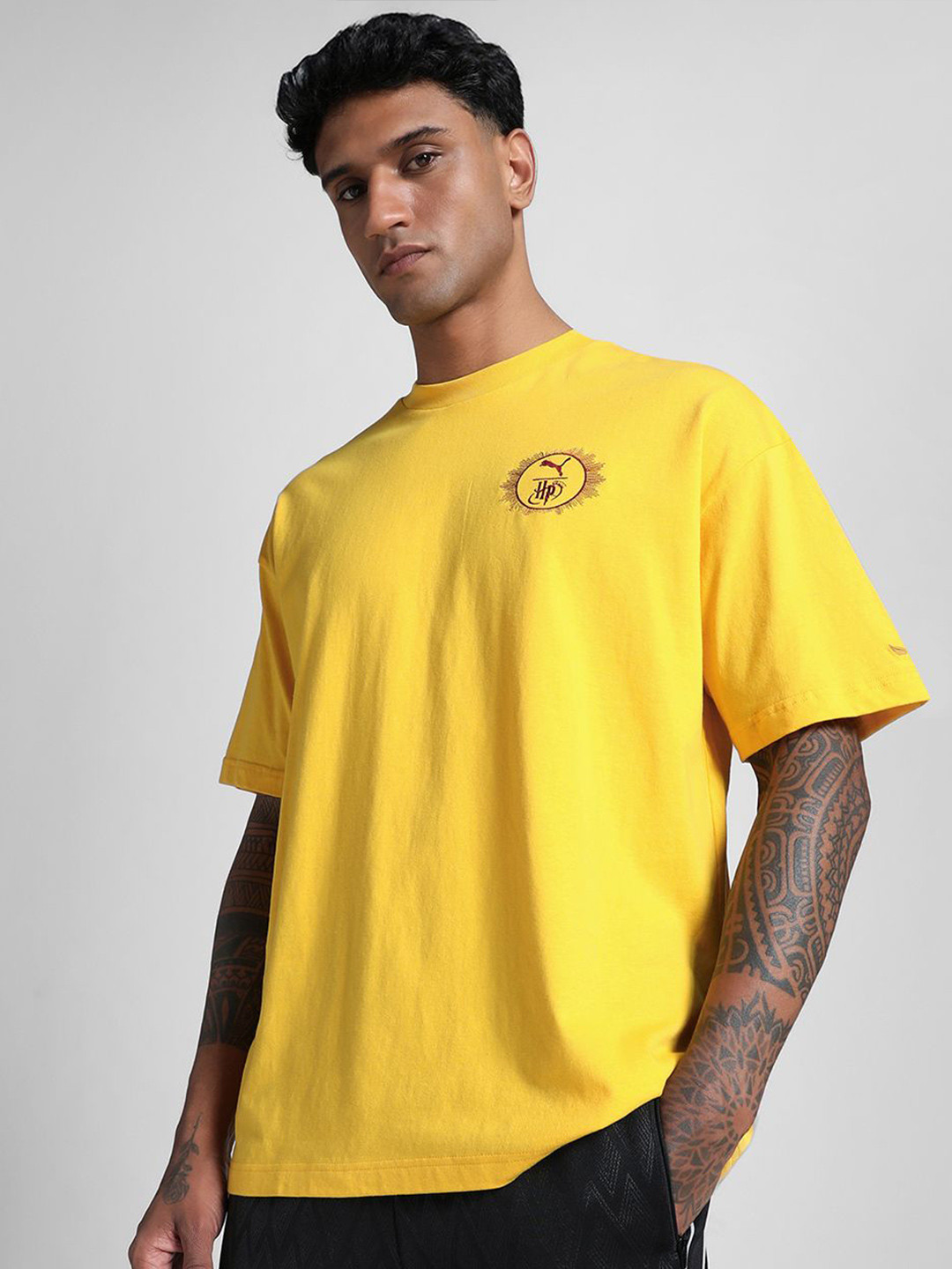 Puma Men x Harry Potter Oversized Graphic Printed Cotton T-shirt
