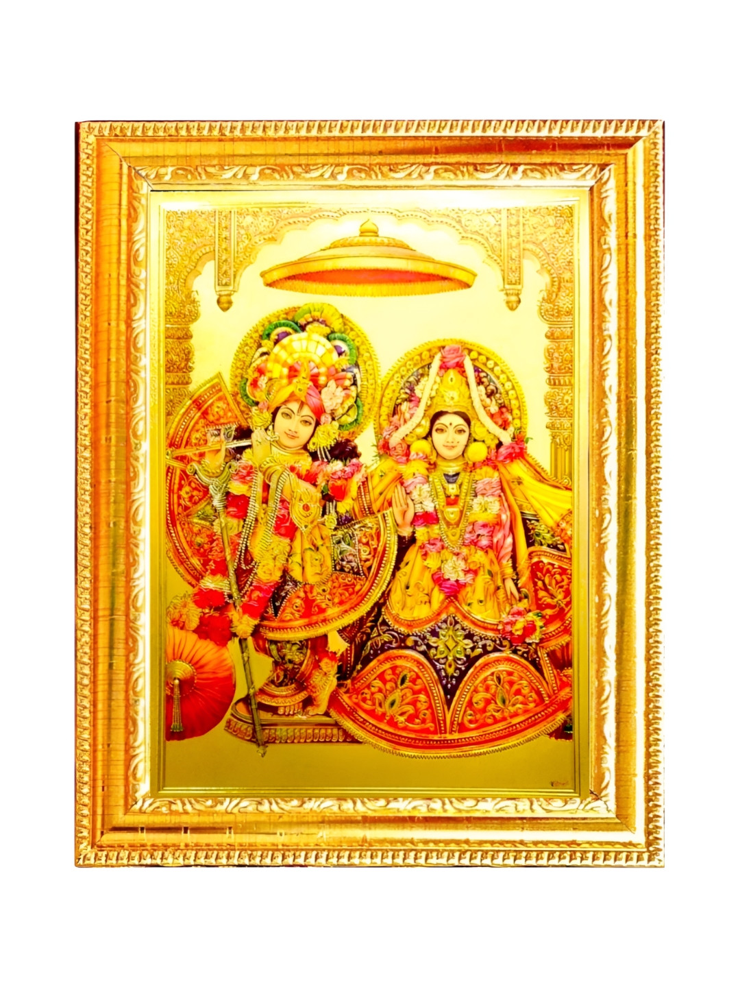 SUNINOW Gold-Toned & Green 1 Pieces Wood Wall Photo Frames