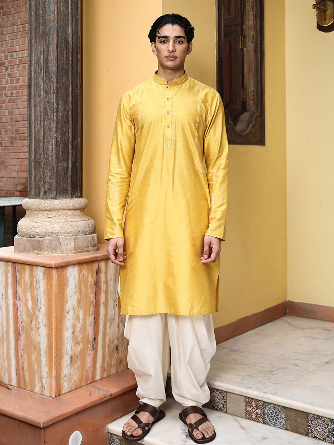 PATR Men Sequinned Kurta
