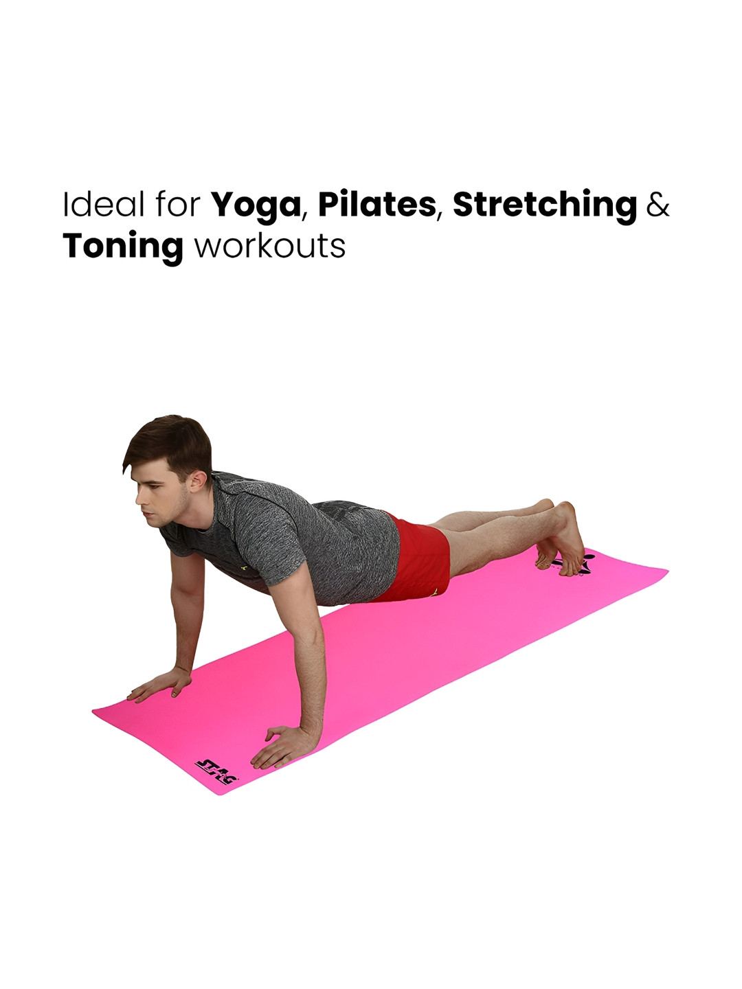 STAG GLOBAL Brand Logo Printed Yoga Mat