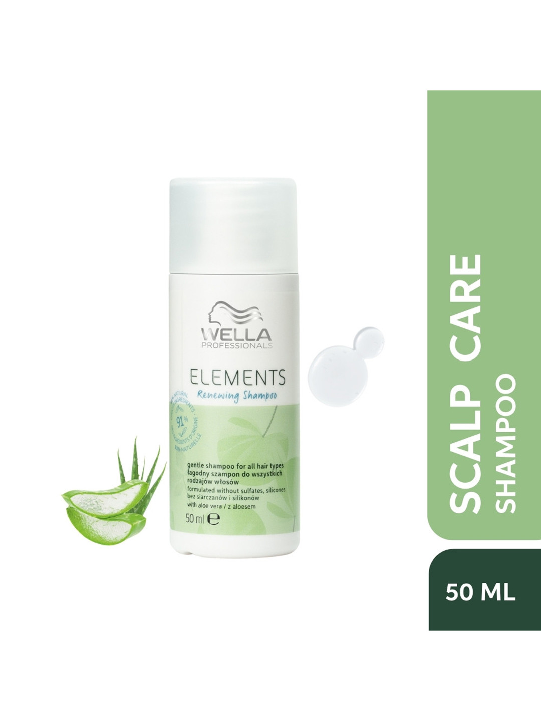 WELLA PROFESSIONALS Elements Scalp Care Renewing Shampoo with Aloe Vera - 50 ml