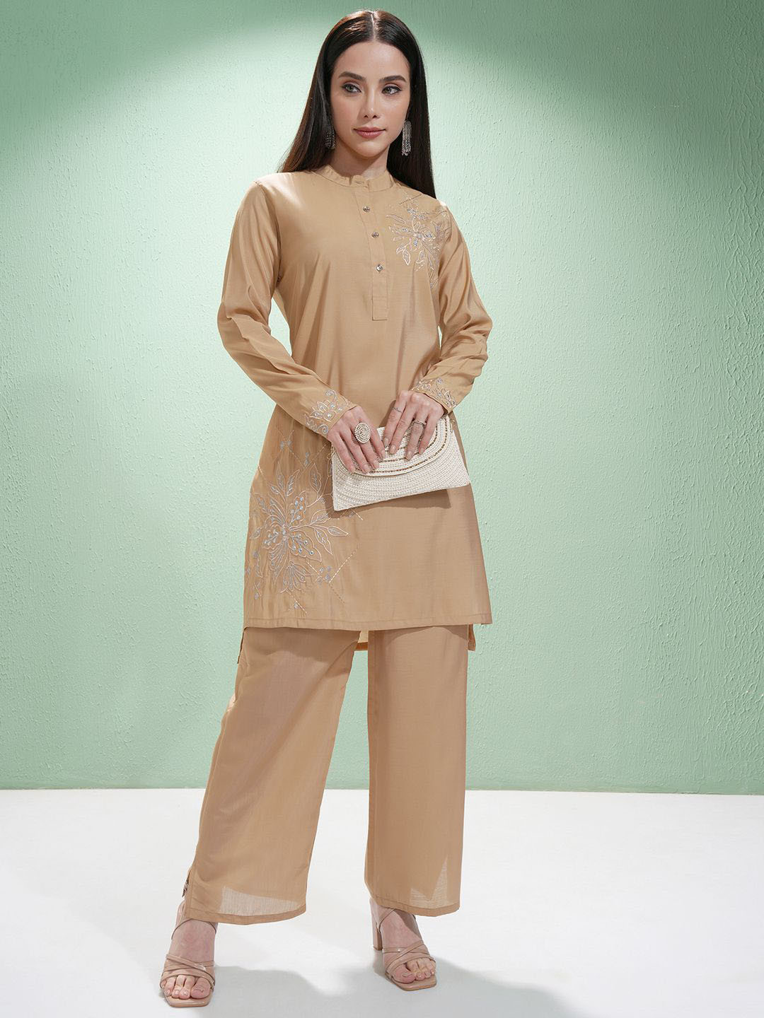 Vishudh Embroidered Tunic & Palazzo Co-Ord Set
