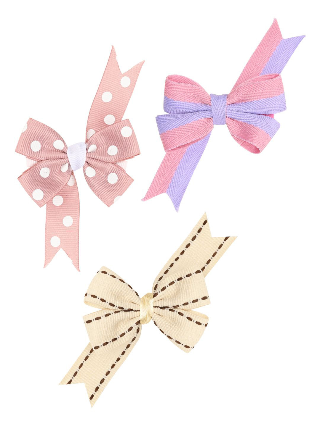 Aye Candy Girls Set of 3 Threadwork Pinwheel Alligator Hair Clip