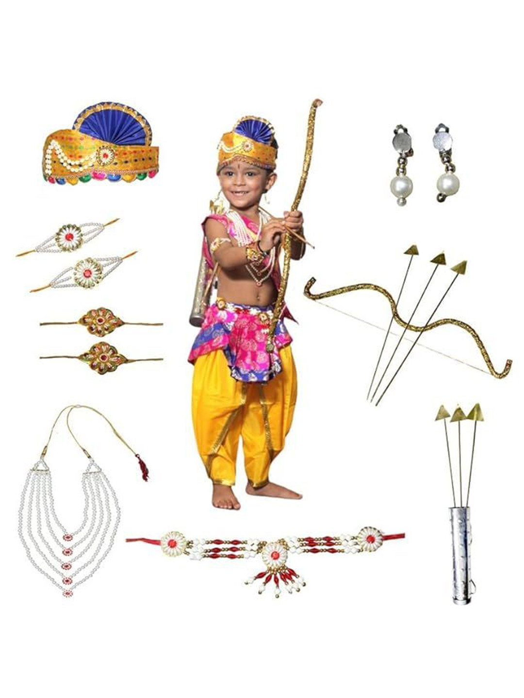 Kaku Fancy dresses Boys Woven Design Ram Costume