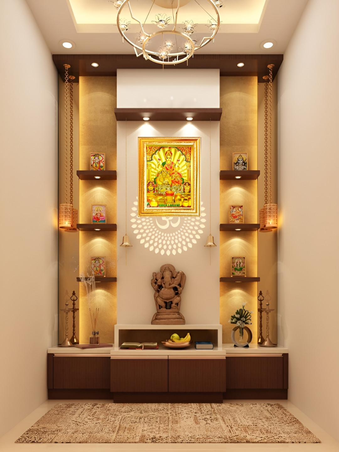 SUNINOW Gold-Toned & Green 1 Pieces Wood Wall Photo Frames