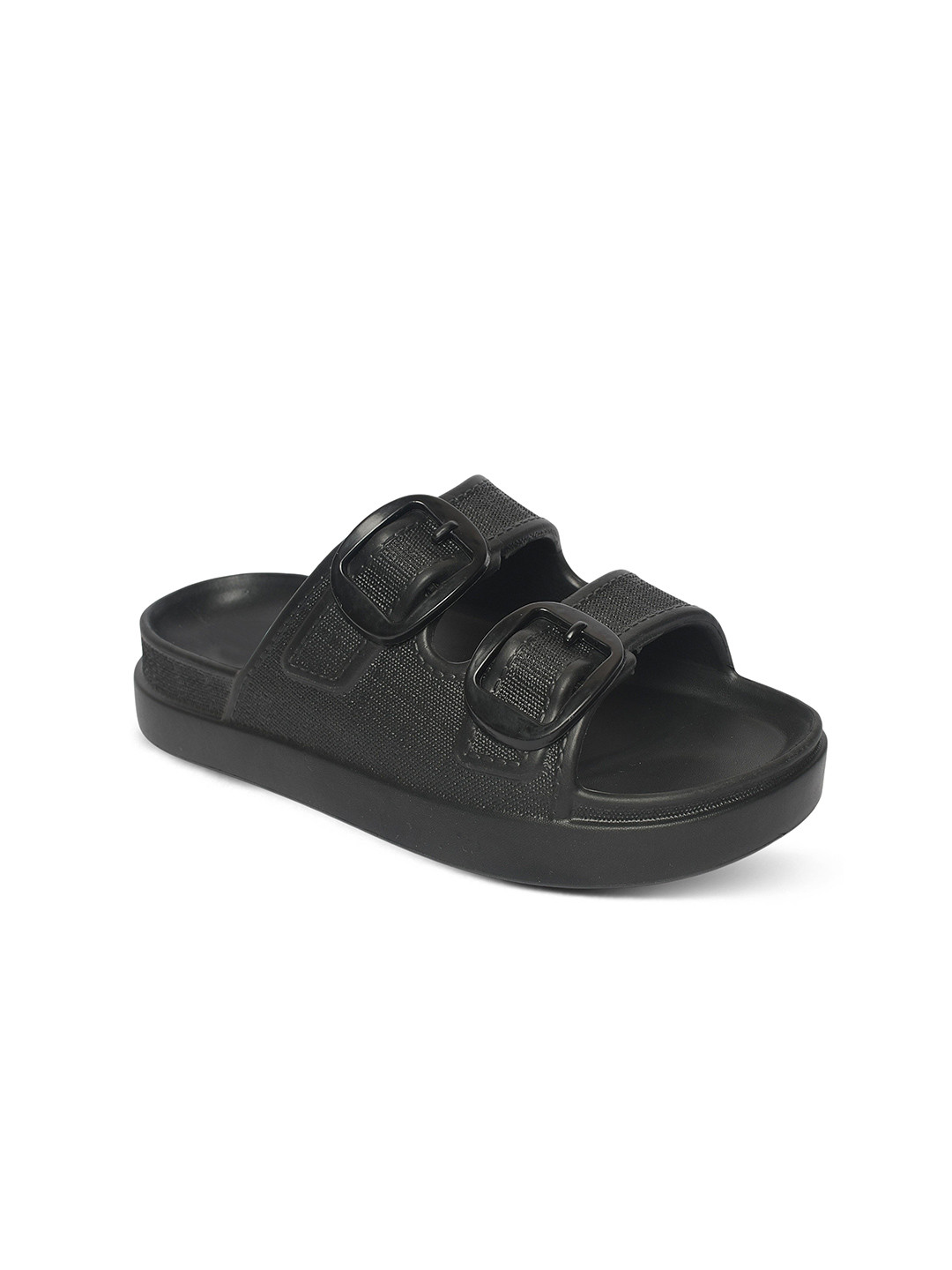 FEEL TIME Women Buckle Detailed Sliders