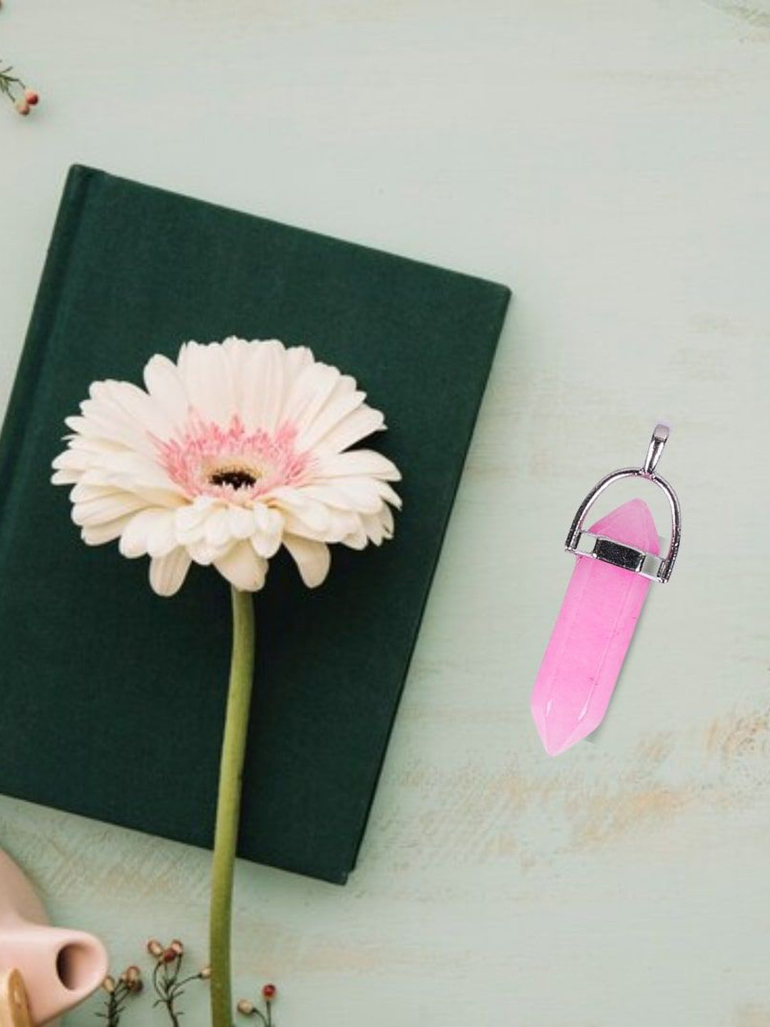 Gemsmantra Unisex Geometric Shaped Onyx Double Terminated Pencil Pendant