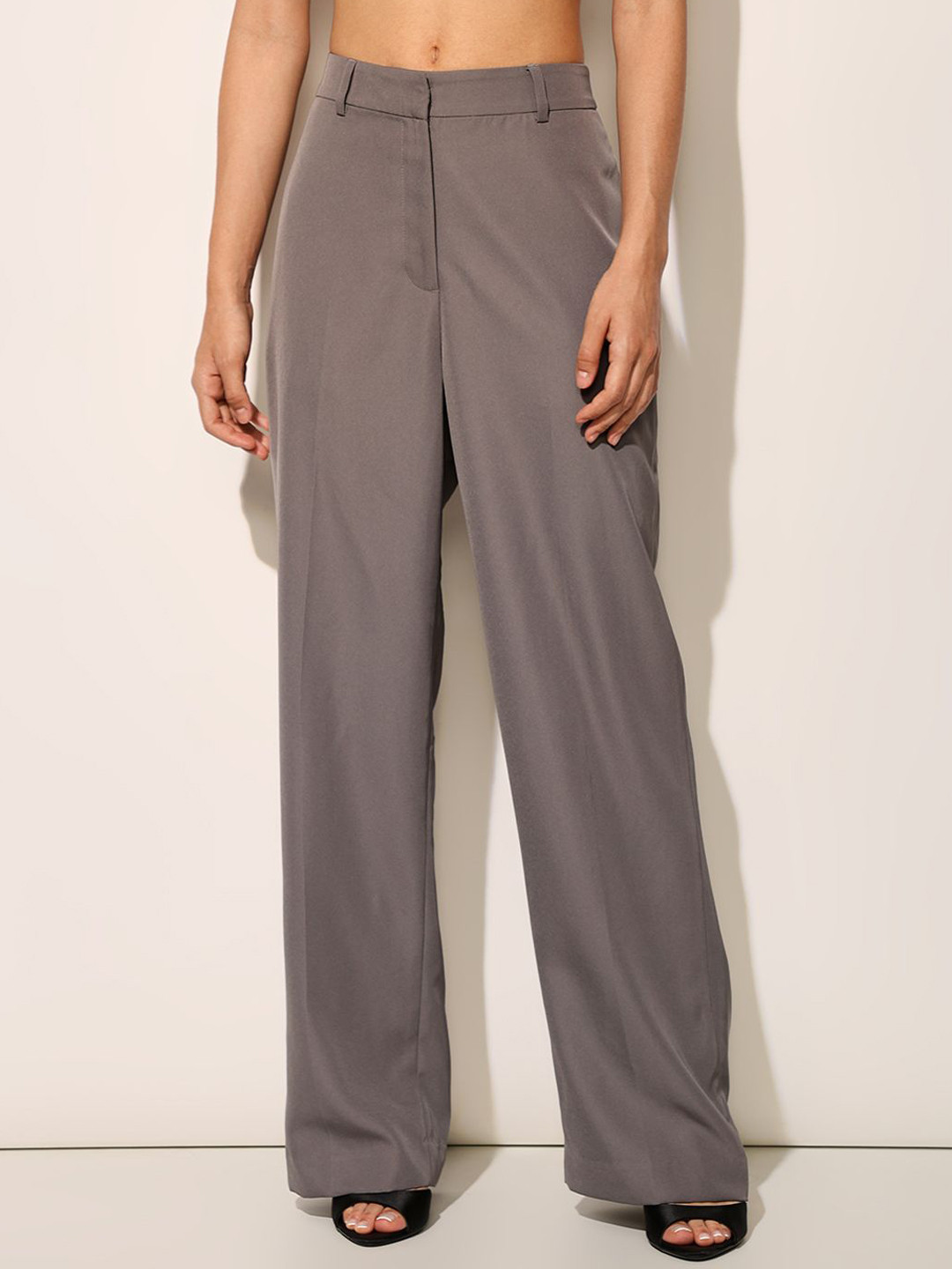 ONLY Women Straight Fit High-Rise Trousers