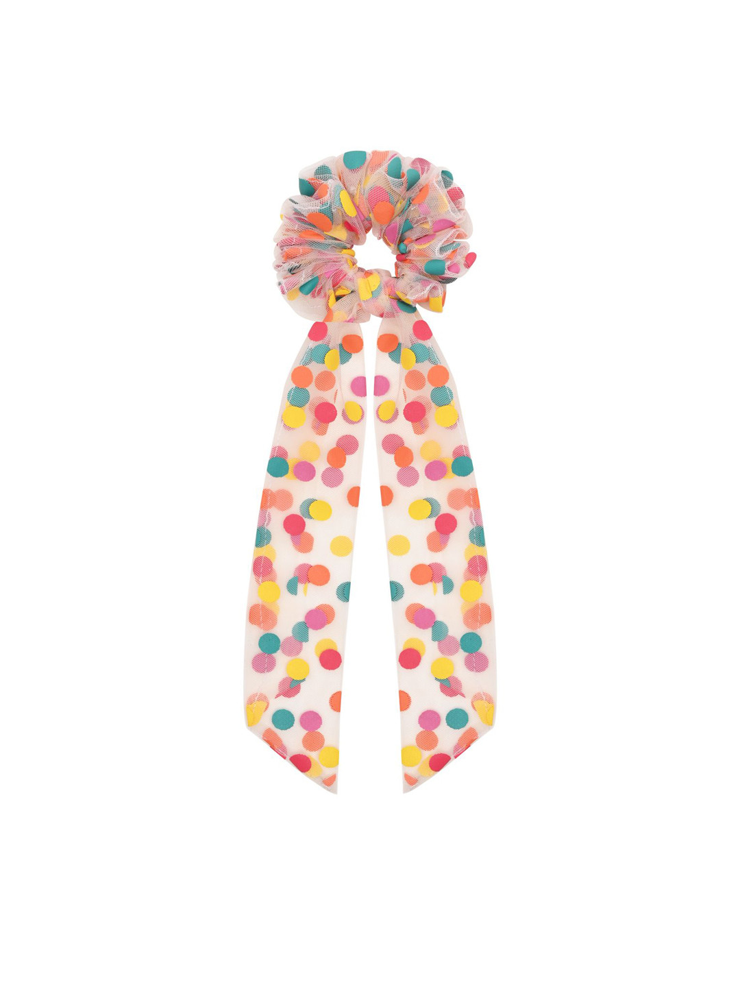 Aye Candy Girls Tulle Polka Long Dangler Ponytail Holder Hair Accessory