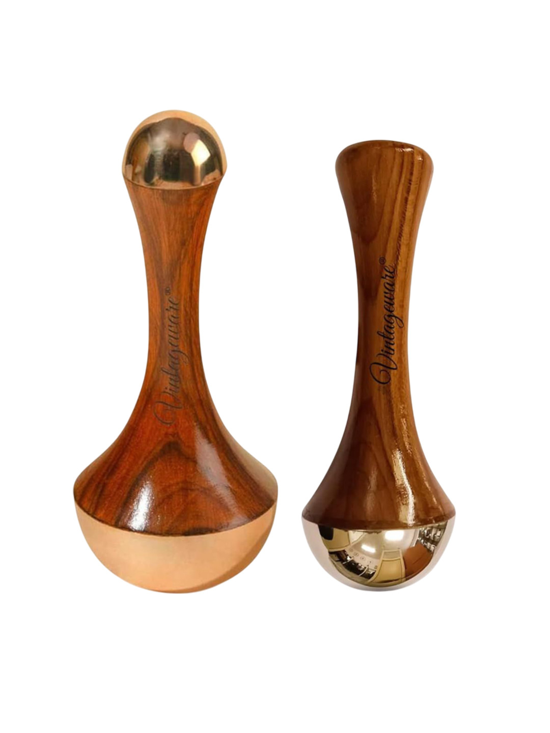 Vintageware Set Of 2 Palm Grip & Double Side Face Glow Kansa Wand 96 g