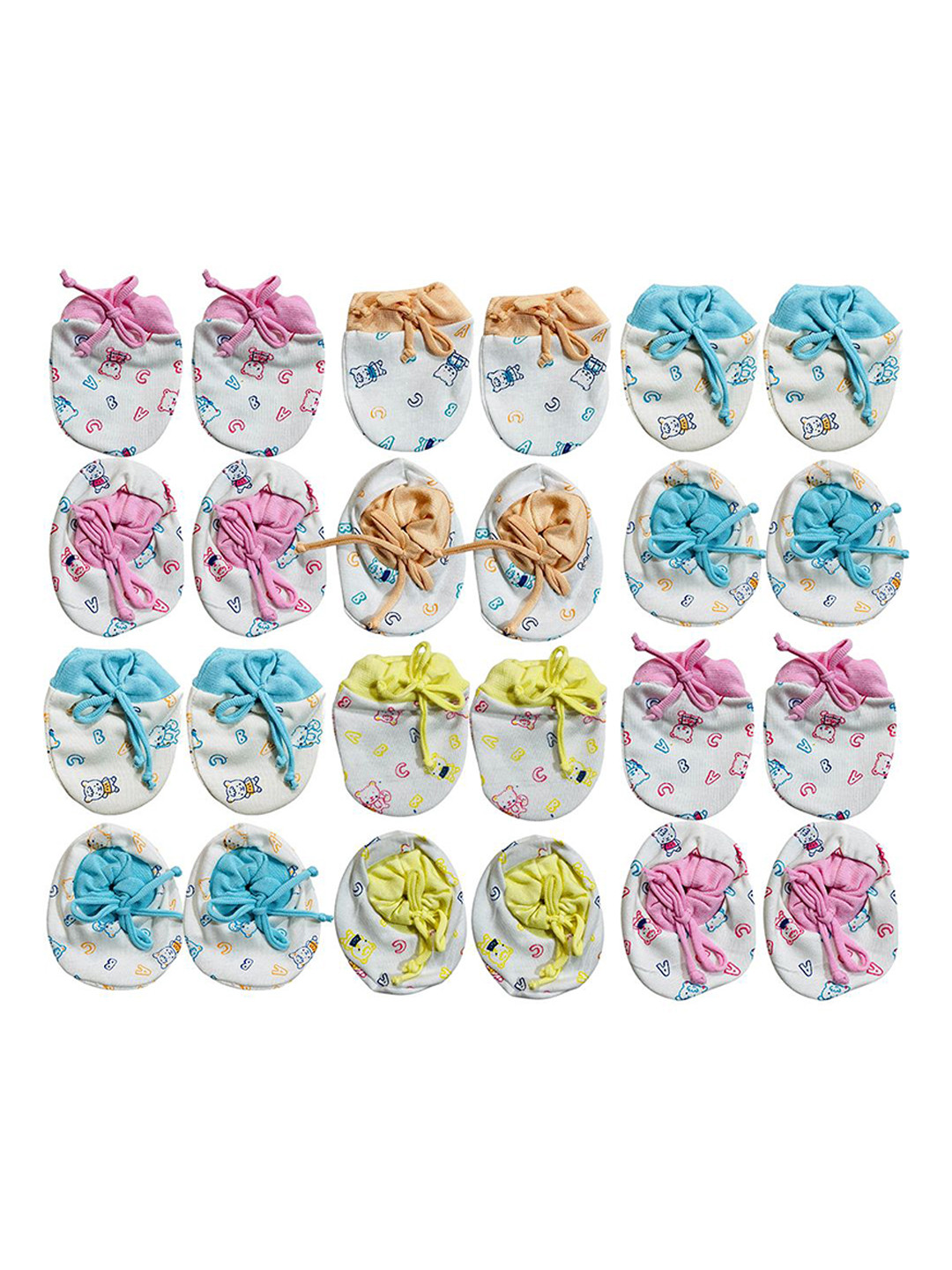 Bigbought Infants Kids Pack Of 12 Printed Mittens