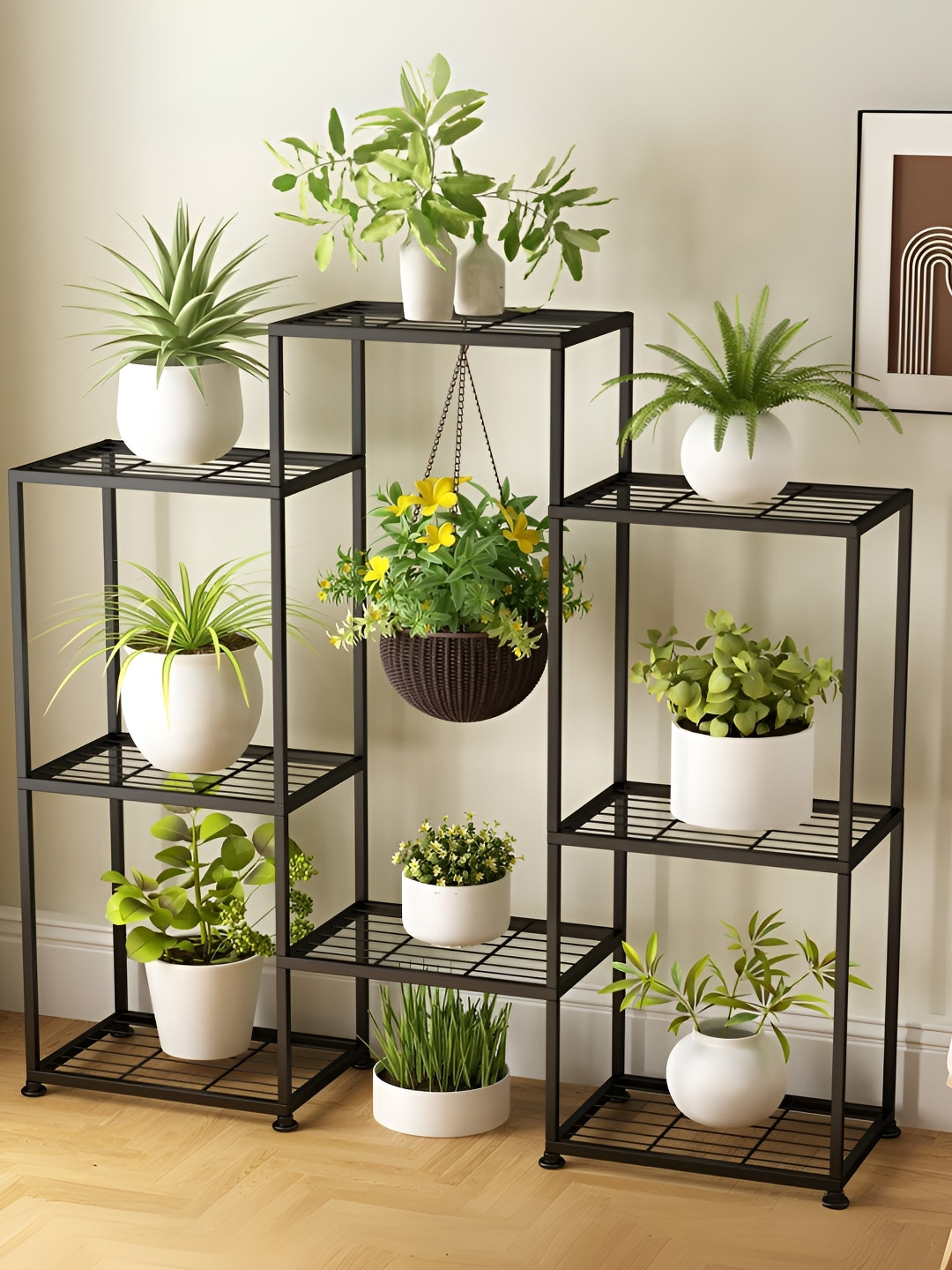 ecofynd Black Andy Shelf PlanterStand