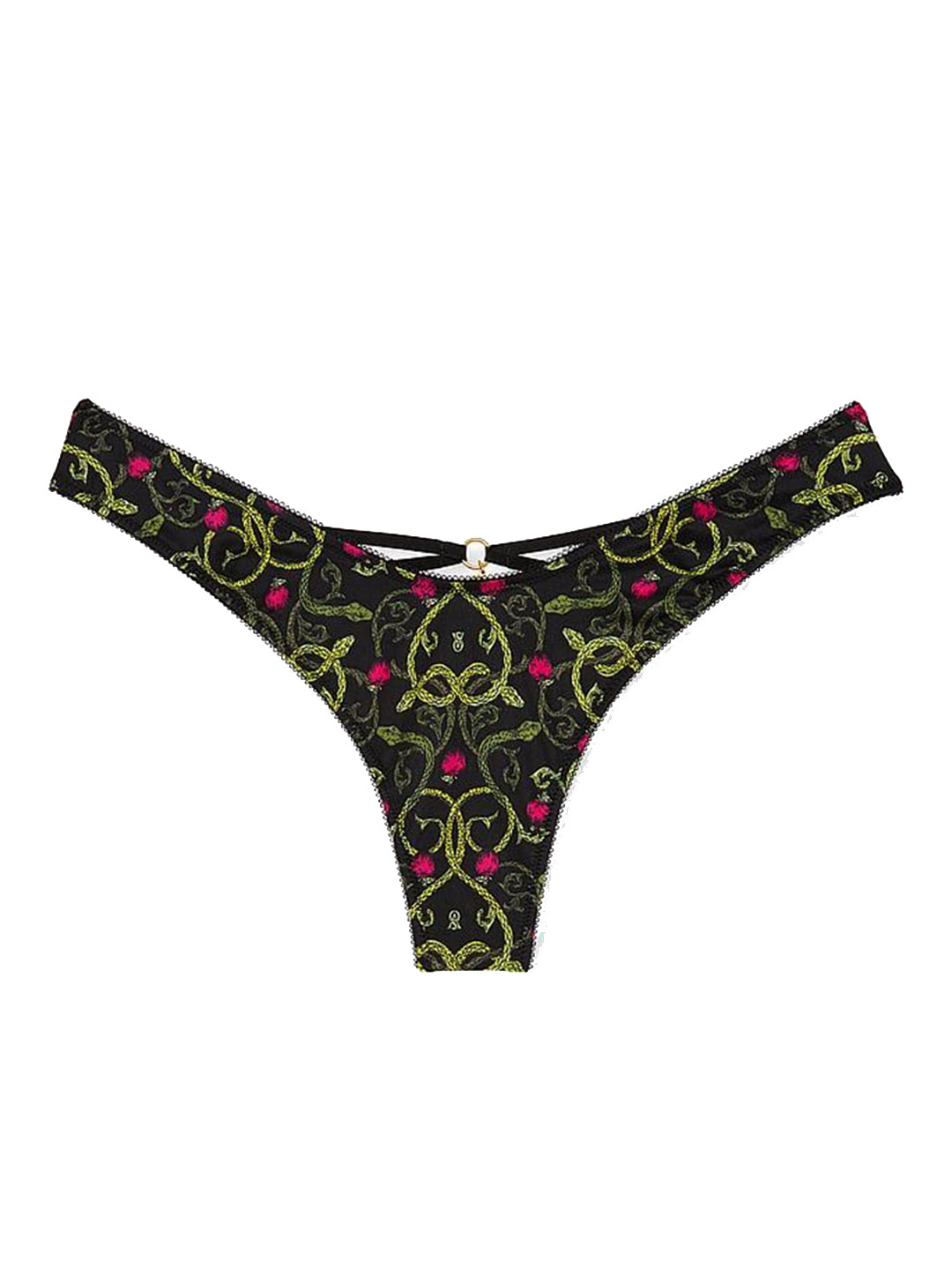 Victoria's Secret Women Low Rise Strappy-Back Charm High-Leg Thong Briefs