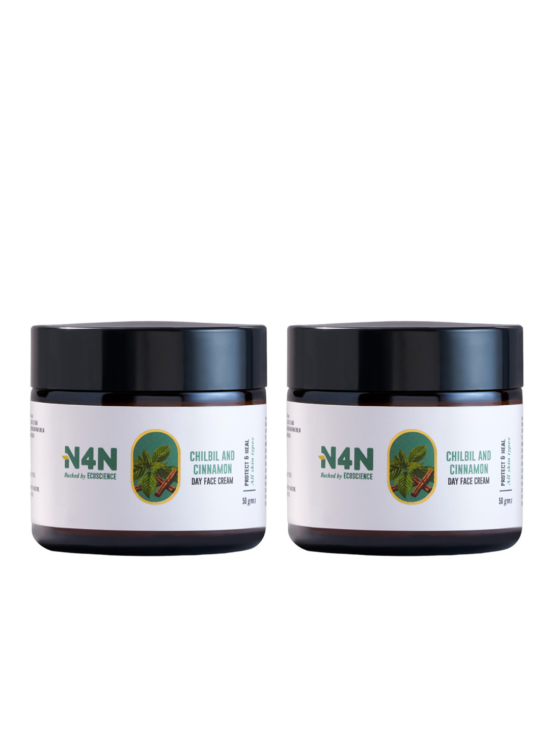 N4N  Set of 2 Protect Heal Chilbil & Cinnamon Day Face Cream - 50g Each